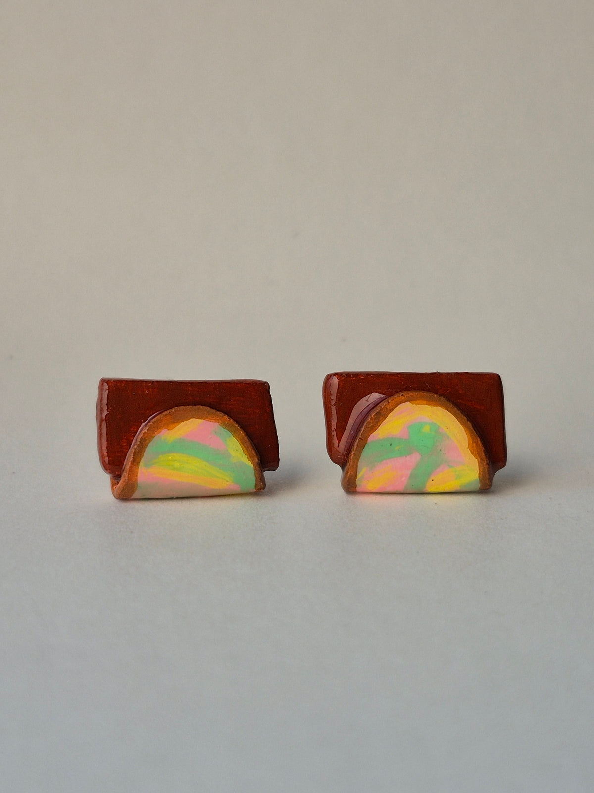 Singapore ice-cream bread studded earrings