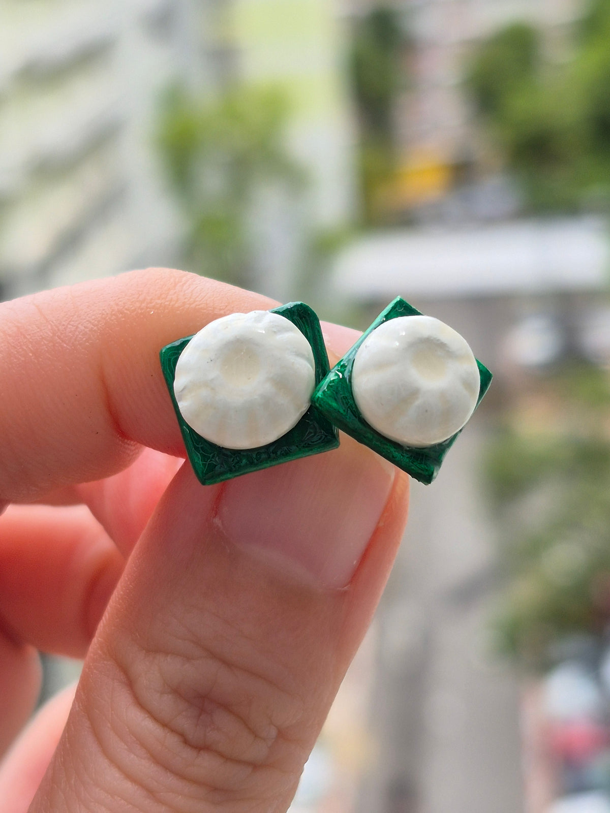 Singapore Tutu Kueh earrings