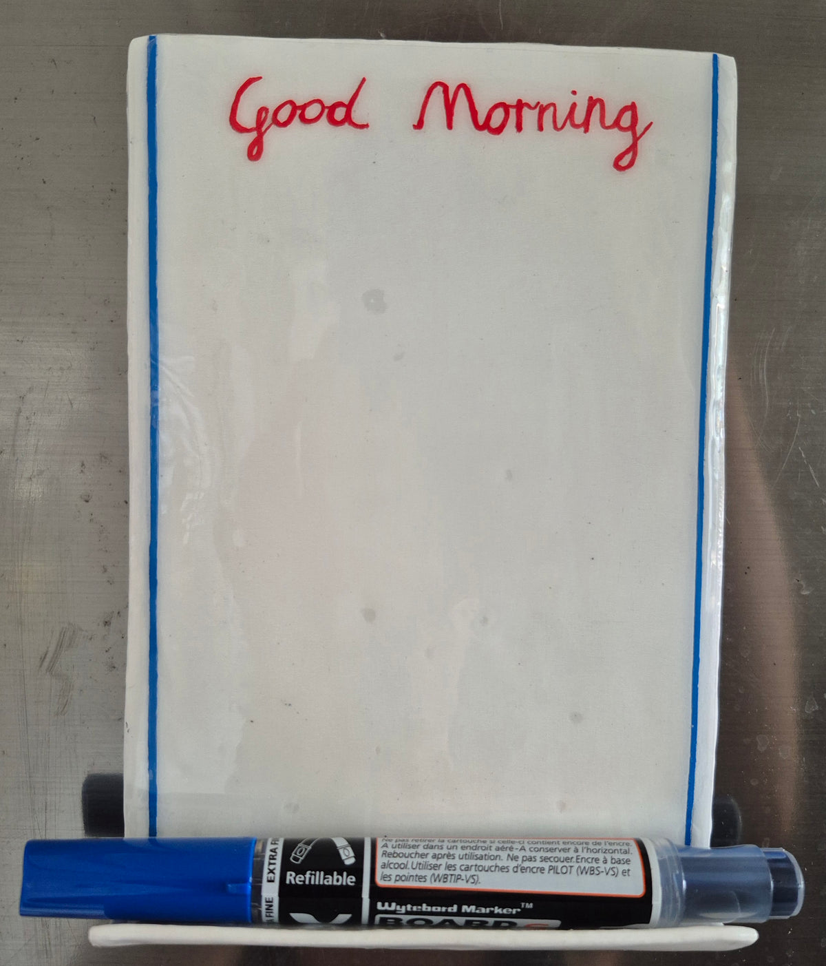 Good Morning towel magnetic dry-erase board