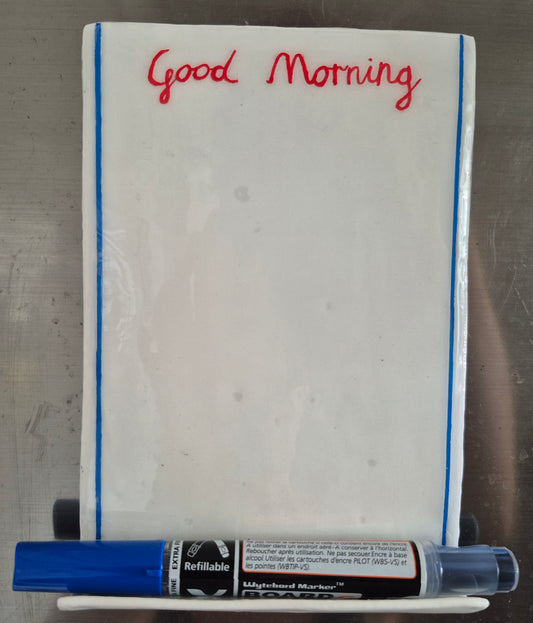 Good Morning towel magnetic dry-erase board
